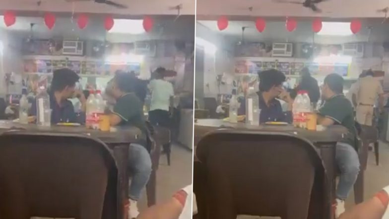 VIDEO: ये कैसी दबंगई! होटल में चखना लाने में देरी होने पर पुलिस कर्मियों ने वेटर की कर दी पिटाई, गाजियाबाद का वीडियो आया सामने