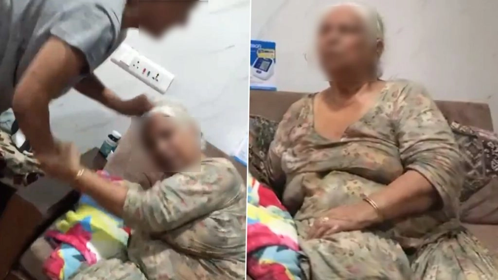 गुरुदासपुर जिले में बुजुर्ग सास के साथ बहु ने की मारपीट.