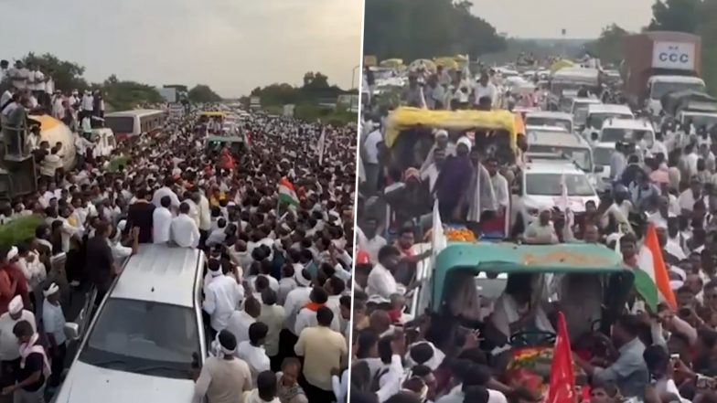 Nagpur: कर्जमाफी की मांग को लेकर सड़क पर उतरे महाराष्ट्र के किसान, पूर्व विधायक बच्चू कडू की अगुवाई में आंदोलन, नागपुर में सड़क की जाम: VIDEO