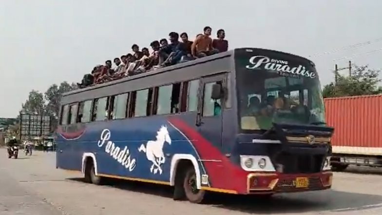 Hapur: दिवाली की भीड़ के चलते बस की छत पर बैठकर मौत का सफर, हापुड़ में ट्रैफिक विभाग पर उठे सवाल, लापरवाही का VIDEO आया सामने