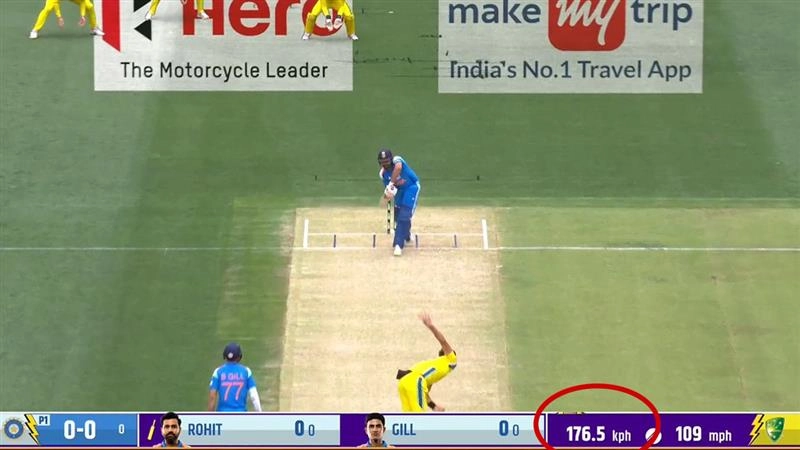 क्या मिचेल स्टार्क ने फेंकी क्रिकेट इतिहास की सबसे तेज गेंद? रोहित शर्मा को किया 176.5 KMH की रफ्तार से गेंद