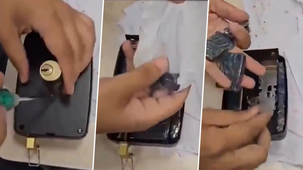 ताले में सोना छिपाकर ला रहे शख्स को हैदराबाद के एयरपोर्ट पर किया गया गिरफ्तार.