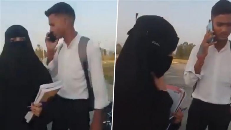Viral Video: बिजनौर में ट्यूशन से वापस लौट रही मुस्लिम युवती और हिन्दू युवक को भीड़ ने घेरा, बाइक की चाबी छीनी