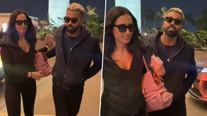 Hardik Pandya Spotted With Rumored Girlfriend? क्या हार्दिक पांड्या ने मॉडल माहिका शर्मा के साथ नए रिश्ते पर लगाई मुहर? मुंबई एयरपोर्ट पर पहली बार साथ आए नजर, देखें वीडियो