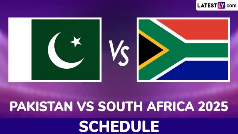 PAK vs SA Series 2025 Full Schedule: पाकिस्तान को घर में पछाड़ने उतरेगी दक्षिण अफ्रीका क्रिकेट टीम; जानिए टेस्ट, ODI और T20I मैचों का वेन्यू, स्क्वाड, स्ट्रीमिंग समेत पूरा शेड्यूल