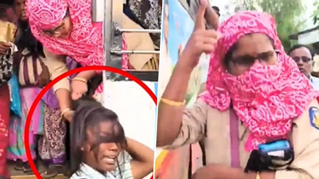 भंडारा जिले में बस पास के विवाद में बस कंडक्टर ने खींचे छात्रा के बाल.