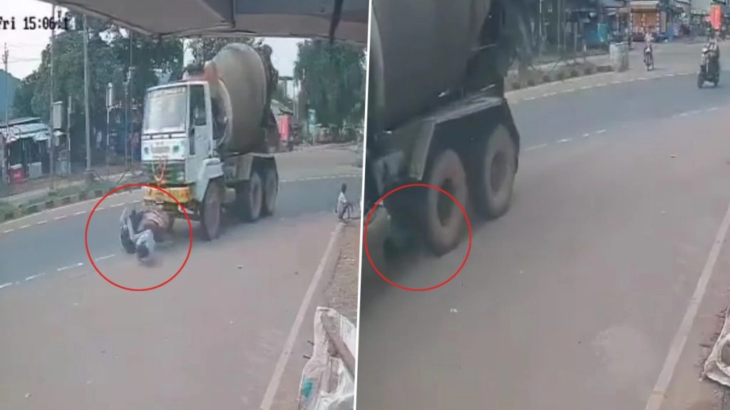 आंध्र प्रदेश के काकीनाडा जिले के टेटागुंटा नेशनल हाईवे  पर भीषण एक्सीडेंट आया सामने.