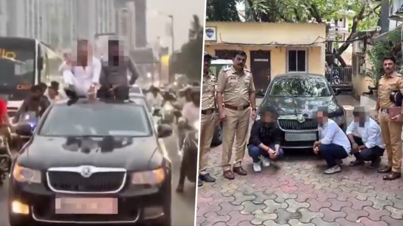 Viral Video: मुंबई में चलती कार की छत पर स्टंट करना पड़ा भारी, पुलिस ने किया गिरफतार
