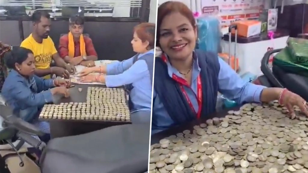 जशपुर जिले में बेटी को स्कूटी दिलवाने के लिए 40 हजार रूपए के सिक्के लेकर शोरूम पहुंचे पिता.