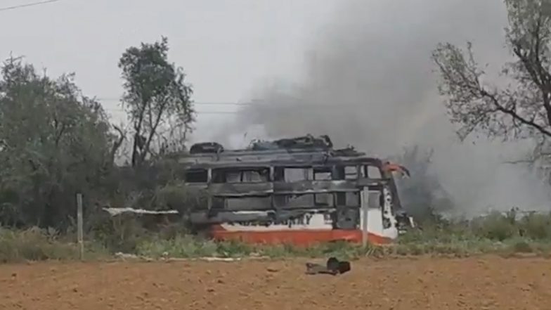 Jaipur: जयपुर में बड़ा हादसा! हाईटेंशन तार से टकराई प्राइवेट बस, वाहन में लगी आग, 2 की मौत, 10 से ज्यादा झुलसे, जयपुर का VIDEO आया सामने