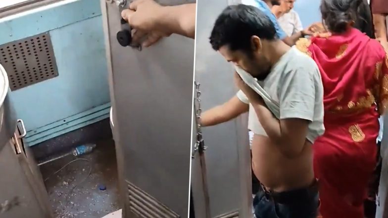 VIDEO: टॉयलेट में भरी पड़ी है गंदगी और कचरा, फिर भी सफर करने को मजबूर है यात्री, काशी एक्सप्रेस का हाल