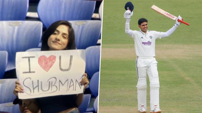 Girl Propose&nbsp;Shubman Gill On Ground: खूबसूरत मिस्ट्री गर्ल ने भारतीय कप्तान शुभमन गिल को स्टैंड्स से कर दी अपनी इश्क का इजहार, देखें पोस्ट