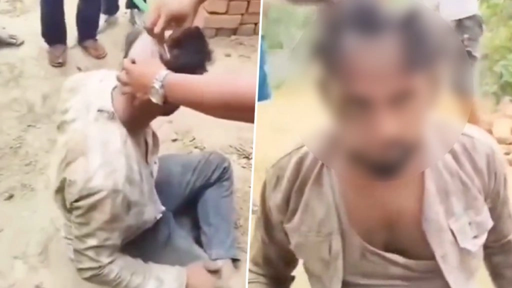 बुलंदशहर जिले में छेड़खानी करनेवाले युवक को ग्रामीणों ने सिखाया सबक.