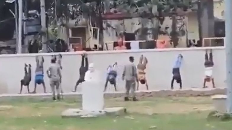 VIDEO: ये कैसी सजा! अयोध्या में ठेला चालकों से उठक बैठक करवाई और फिर दीवार के पास उल्टा खड़ा करवाया, नगर निगम के अधिकारीयों की मनमानी
