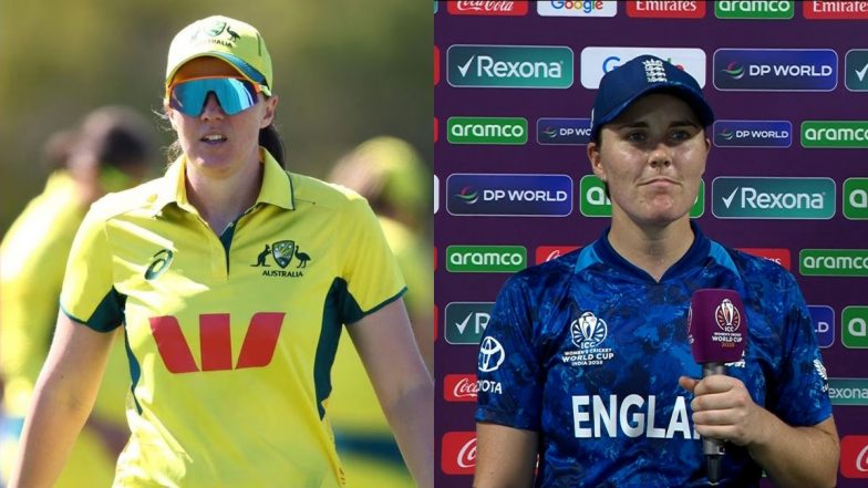 Australia Women vs England Women, 20th Match Live Toss And Scorecard: इंदौर में ऑस्ट्रेलिया की कप्तान ताहलिया मैकग्राथ ने जीता टॉस, पहले गेंदबाजी करने का किया फैसला; यहां देखें दोनों टीमों की प्लेइंग इलेवन और लाइव स्कोरकार्ड