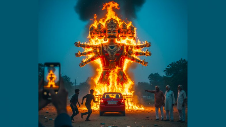 VIDEO: गजब हाल है! दशहरे से पहले ही जला दिया रावण, भोपाल में नशे में धुत युवक-युवतियों ने सुबह-सुबह ही लगा दी आग