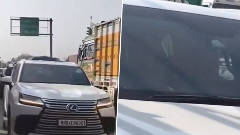 Ganesh Naik Convoy Video: महाराष्ट्र के मंत्री गणेश नाईक पर नियमों की अनदेखी का आरोप, रांग साइड से काफिला गुजरने पर VIP कल्चर पर उठे सवाल