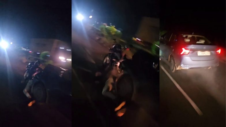 गुजरात: नशे में धुत्त टीचर ने बाइक को मारी टक्कर, 1.5 KM घसीटने का VIDEO वायरल, हादसे में 2 लोग बुरी तरह घायल