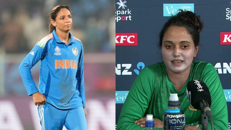 India Women vs Bangladesh Women, 28th Match Live Toss And Scorecard: नवी मुंबई में टीम इंडिया की कप्तान हरमनप्रीत कौर ने जीता टॉस, पहले गेंदबाजी करने का किया फैसला; यहां देखें दोनों टीमों की प्लेइंग इलेवन और लाइव स्कोरकार्ड
