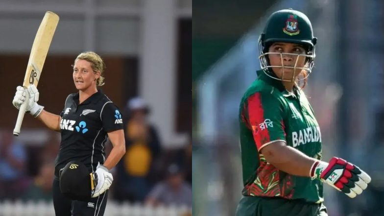 New Zealand Women vs Bangladesh Women, ICC Women's World Cup 2025 11th Match Scorecard: न्यूजीलैंड ने बांग्लादेश के सामने रखा 228 रनों का टारगेट, ब्रुक हॉलिडे और कप्तान सोफी डिवाइन ने खेली शानदार पारी; यहां देखें पहली पारी का स्कोरकार्ड