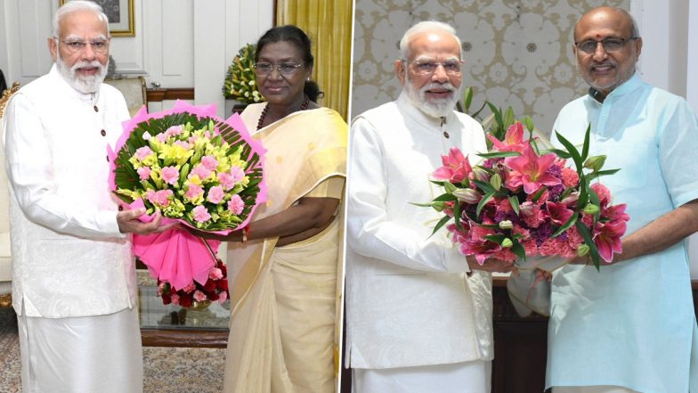 Happy Diwali 2025: देशभर में धूमधाम से मनी दीपावली, PM मोदी ने राष्ट्रपति मुर्मू और उपराष्ट्रपति राधाकृष्णन से मुलाकात कर दी शुभकामनाएं