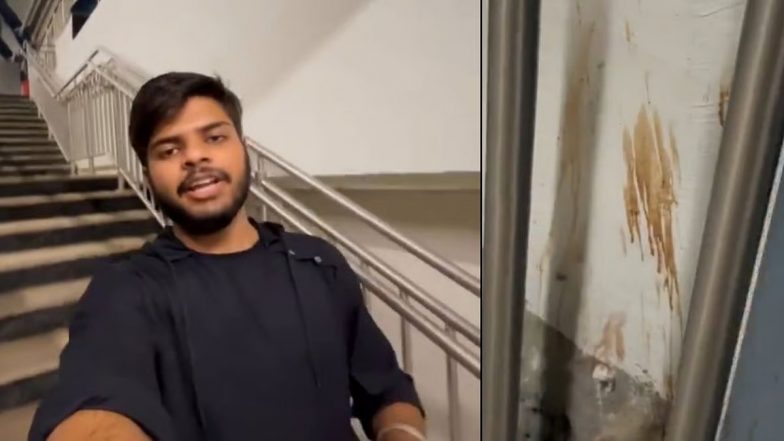 VIDEO: शर्मनाक! पटना मेट्रो स्टेशन की दीवार पर लोगों ने थूका गुटखा, यूट्यूबर का फूटा गुस्सा, गंदगी का वीडियो वायरल