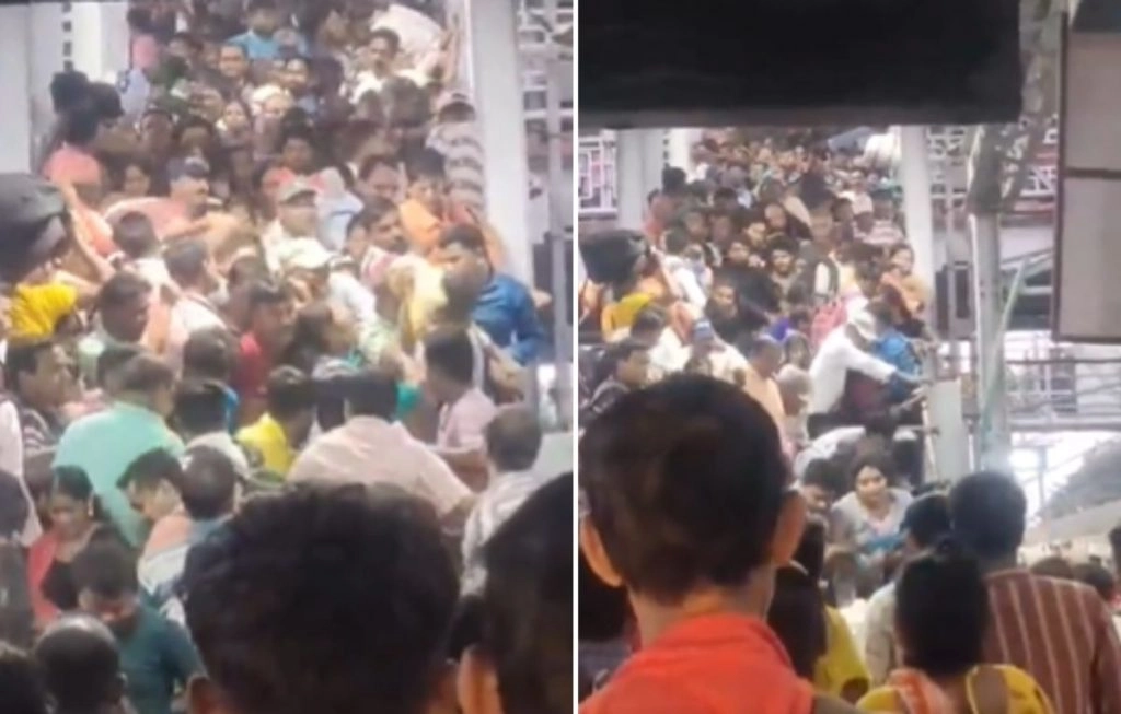 प. बंगाल के बर्धमान रेलवे स्टेशन पर मची भगदड़