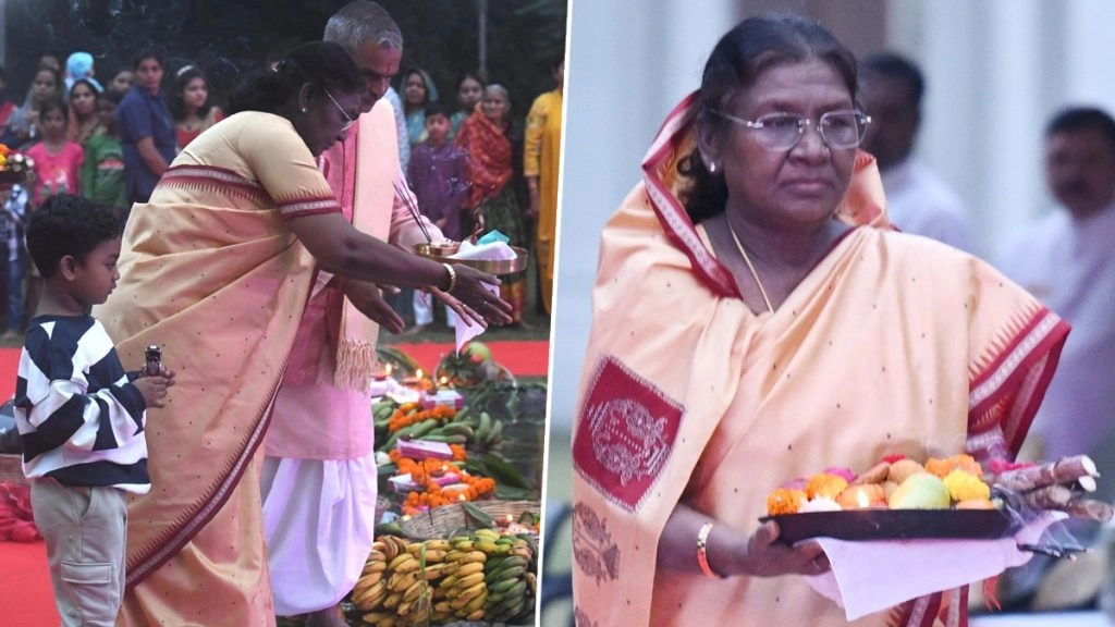 राष्ट्रपति द्रौपदी  मुर्मू ने राष्ट्रपति भवन में की पूजा, देशवासियों की खुशहाली और समृद्धि के लिए की प्रार्थना