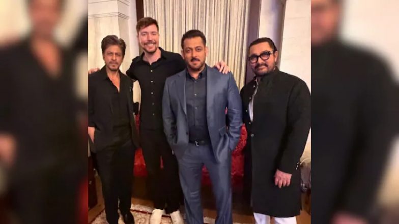 Shah Rukh, Salman, and Aamir Khan in Viral Photo: शाहरुख, सलमान और आमिर एक साथ, MrBeast की फोटो ने इंटरनेट पर मचाया तहलका