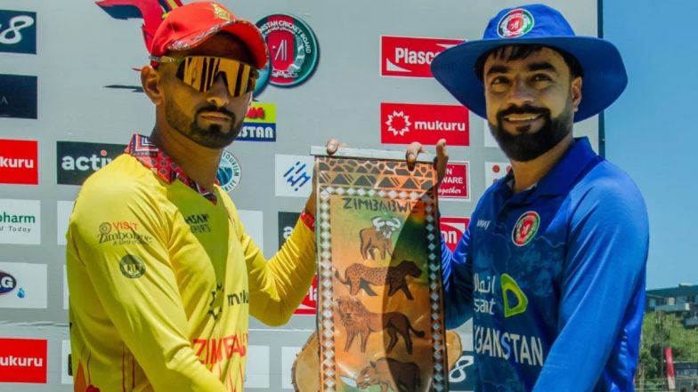 Zimbabwe vs Afghanistan, 1st T20I Match 2025 Live Toss And Scorecard: हरारे में अफगानिस्तान के कप्तान राशिद खान ने जीता टॉस, पहले बल्लेबाजी करने का किया फैसला; यहां देखें दोनों टीमों की प्लेइंग इलेवन और लाइव स्कोरकार्ड