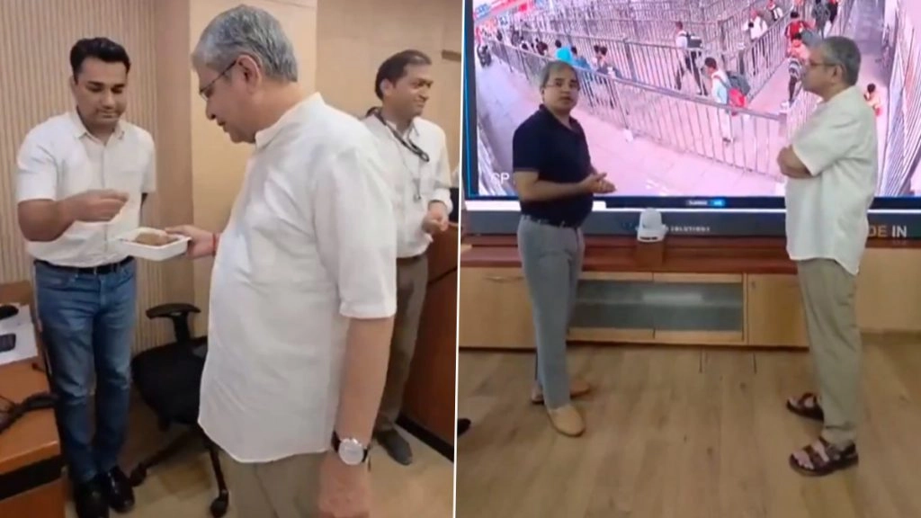 रेल मंत्री अश्विनी वैष्णव ने वॉर रूम का किया दौरा, त्योहारी सीजन में यात्रियों की आवाजाही का लिया जायजा