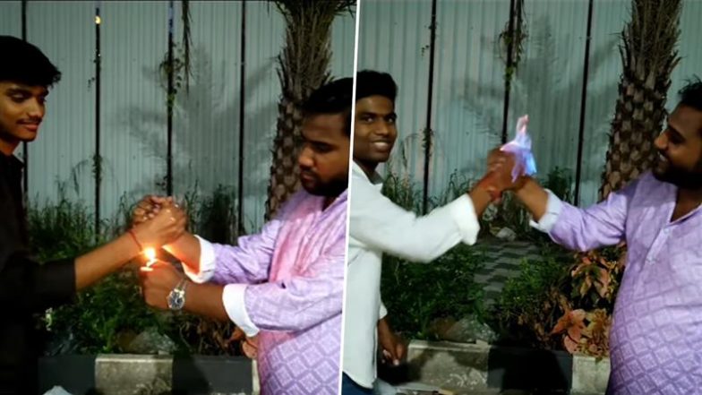 Fire Handshake Trend Viral Video: इस दिवाली वायरल हो रहा है 'फायर हैंडशेक' ट्रेंड, जानिए कैसे हाथ मिलाते समय निकलती हैं आग की लपटें?
