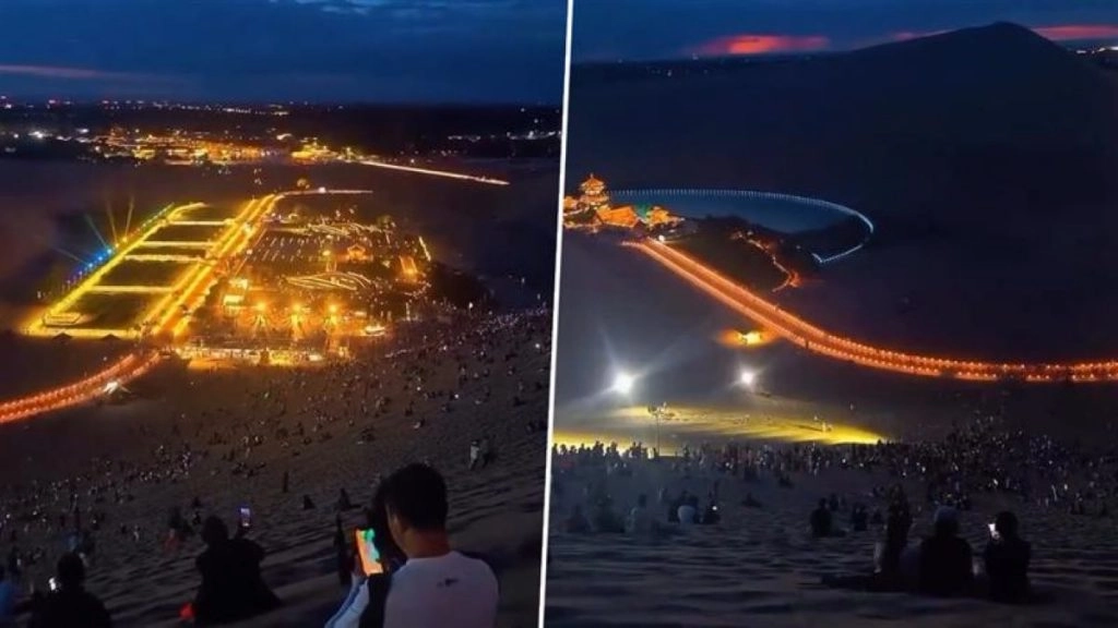 Fact Check: राजस्थान के जैसलमेर में हो रहा है जबरदस्त लाइट शो?