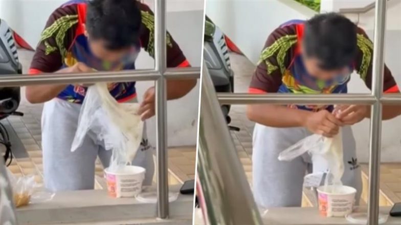 Singapore: सिंगापुर में ग्राहक के घर के बाहर गिरा खाना, राइडर ने फिर से कंटेनर में भरकर किया डिलीवर
