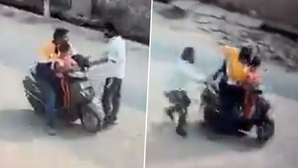 मथुरा में पिता के साथ जा रही बच्ची को की किडनैप करने की कोशिश.