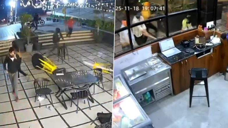 Bhopal: भोपाल में कैफे पर नकाबपोश बदमाशों का हमला; तोड़फोड़ और मारपीट की घटना सीसीटीवी में कैद