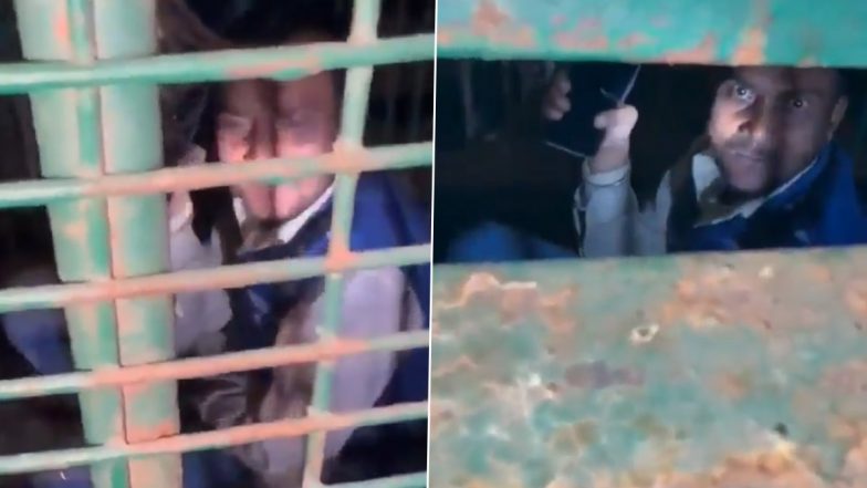 Bahraich Shocker: पिंजरे में फंसा लालची युवक, बकरा चुराने की कर रहा था कोशिश; हरकत में आया वन विभाग (Watch Video)