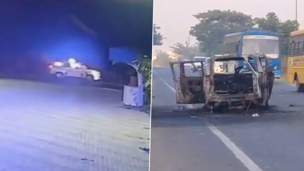 गुजरात के अरावली जिले में एम्बुलेंस में लगी आग में चार लोगों की मौत.