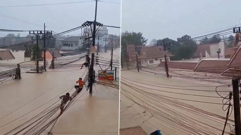 Rain Wreaks Havoc in Thailand: थाईलैंड में भारी बारिश के बाद बाढ़ ने मचाई तबाही, सड़कें, घर पानी में डूबे, VIDEO आया सामने