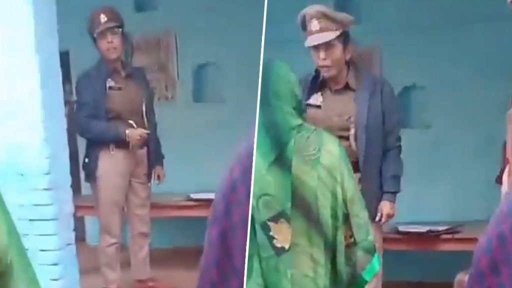 उन्नाव जिले में महिला पुलिस सब इंस्पेक्टर ने महिला बुजुर्ग से की बदसलूकी.