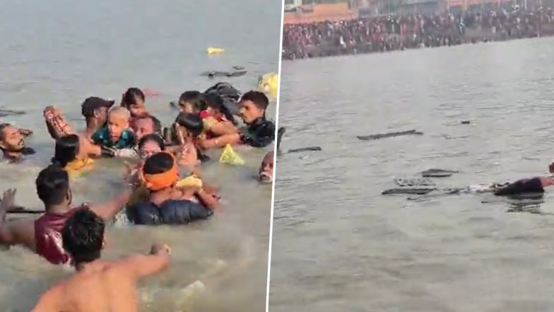 VIDEO: कार्तिक पूर्णिमा पर सरयू नदी में स्नान करने पहुंचे श्रद्धालुओं की नाव पलटी, लोगों की बाल बाल बची जान, देवरिया का वीडियो आया सामने