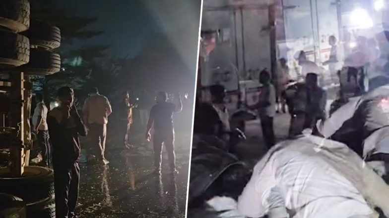 VIDEO: शराब लेकर जा रहा ट्रक सड़क पर पलटा, ड्राइवर की मदद करना छोड़ लोगों ने जमकर लूटी बियर, संभाजीनगर का वीडियो आया सामने
