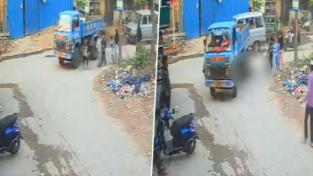 हैदराबाद के शास्त्रीनगर इलाके में ट्रक की चपेट में आने से बच्चे की मौत.