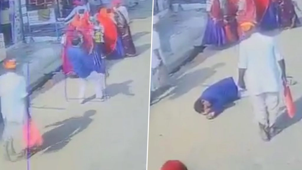 बालोतरा के पादरू में बाजार में सड़क पर चलते हुए शख्स को आया हार्ट अटैक. 