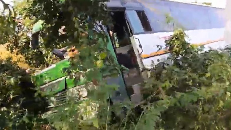Raebareli Road Accident: डंपर को ओवरटेक करने के दौरान बस खाईं में जा गिरी, 7 यात्री हुए घायल, रायबरेली के हाईवे पर बड़ा हादसा: VIDEO