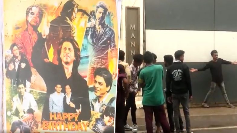 Shah Rukh Khan Birthday: सुपरस्टार शाहरुख खान का 60वां जन्मदिन, 'मन्नत' के बाहर प्रशंसकों की बधाई देने के लिए उमड़ी भीड़; VIDEO