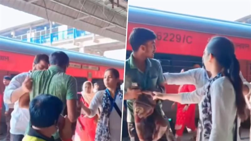 Viral Video: बिना टिकट यात्रा कर रहे यात्री को घसीटता और धक्का देता दिखा TTE, छिड़ी ऑनलाइन बहस