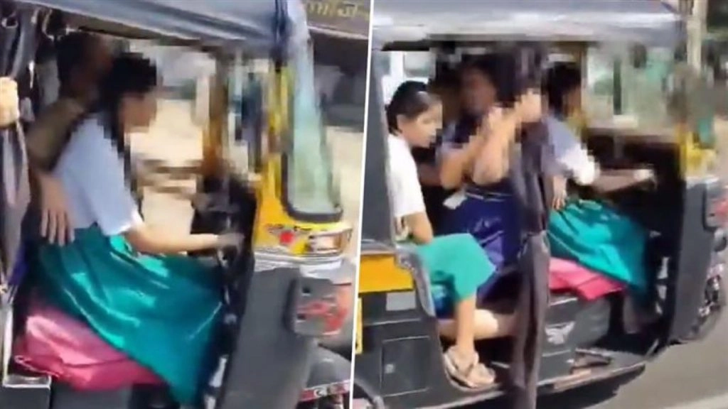 स्कूल यूनिफॉर्म में नाबालिग लड़की ने चलाया ऑटो, महाराष्ट्र के खोपोली का वीडियो हुआ वायरल 