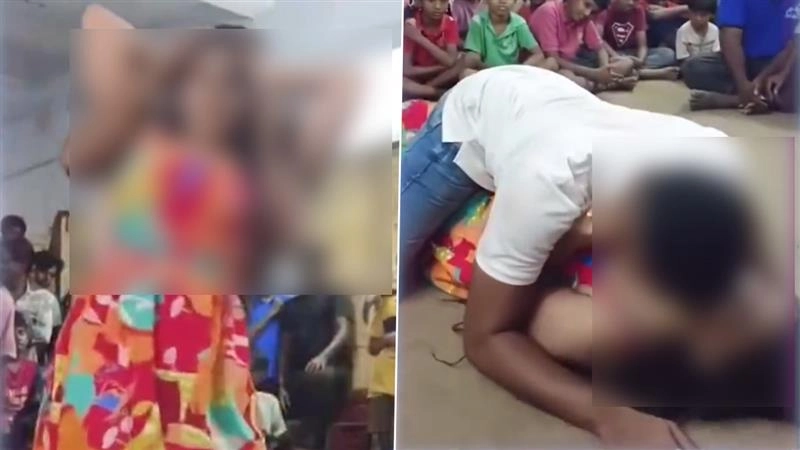 नाबालिगों के सामने महिला के साथ आंध्र प्रदेश पुलिस कांस्टेबल ने किया अश्लील डांस, हुआ सस्पेंड (Watch Viral Video)