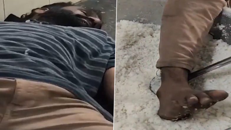 Viral Video: तेलंगाना पॉलिटेक्निक हॉस्टल में चावल के बर्तन में पैर डालकर सोता दिखा नशे में धुत्त चौकीदार